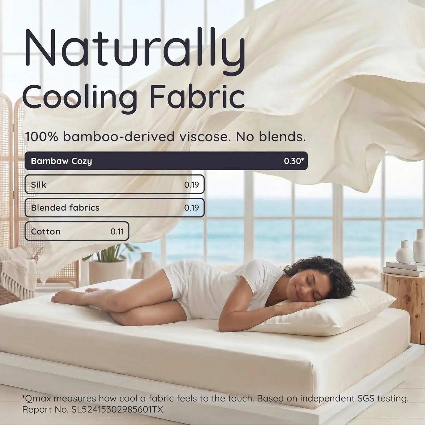Bamboo Sheets Queen Size Set 4pcs Cooling Bed Sheet. Fits 16'' Mattress Charcoal