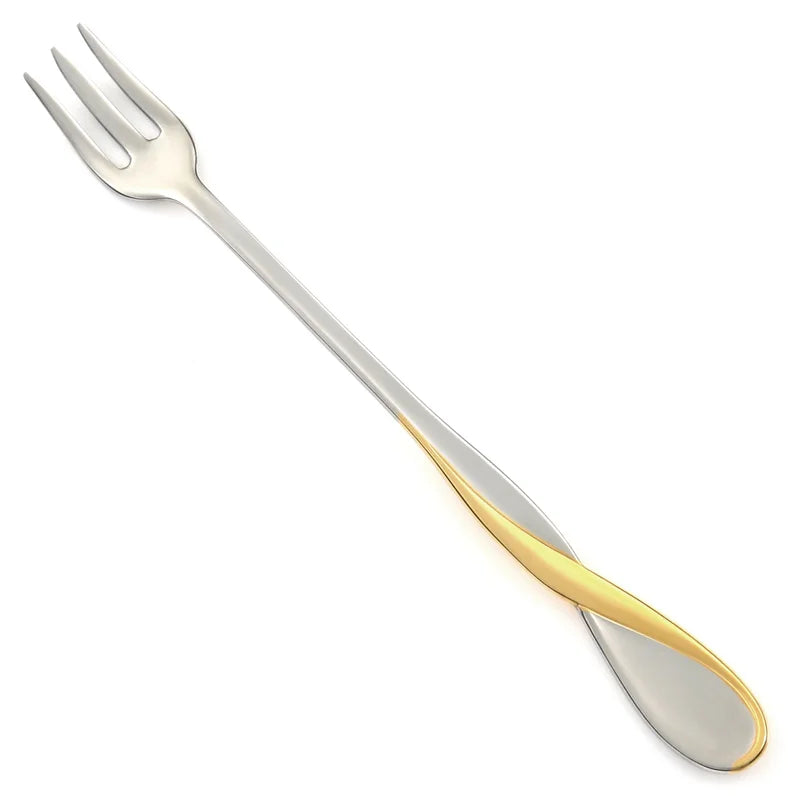 GOLDEN AQUARIUS Stainless Gold Accent Silverware .