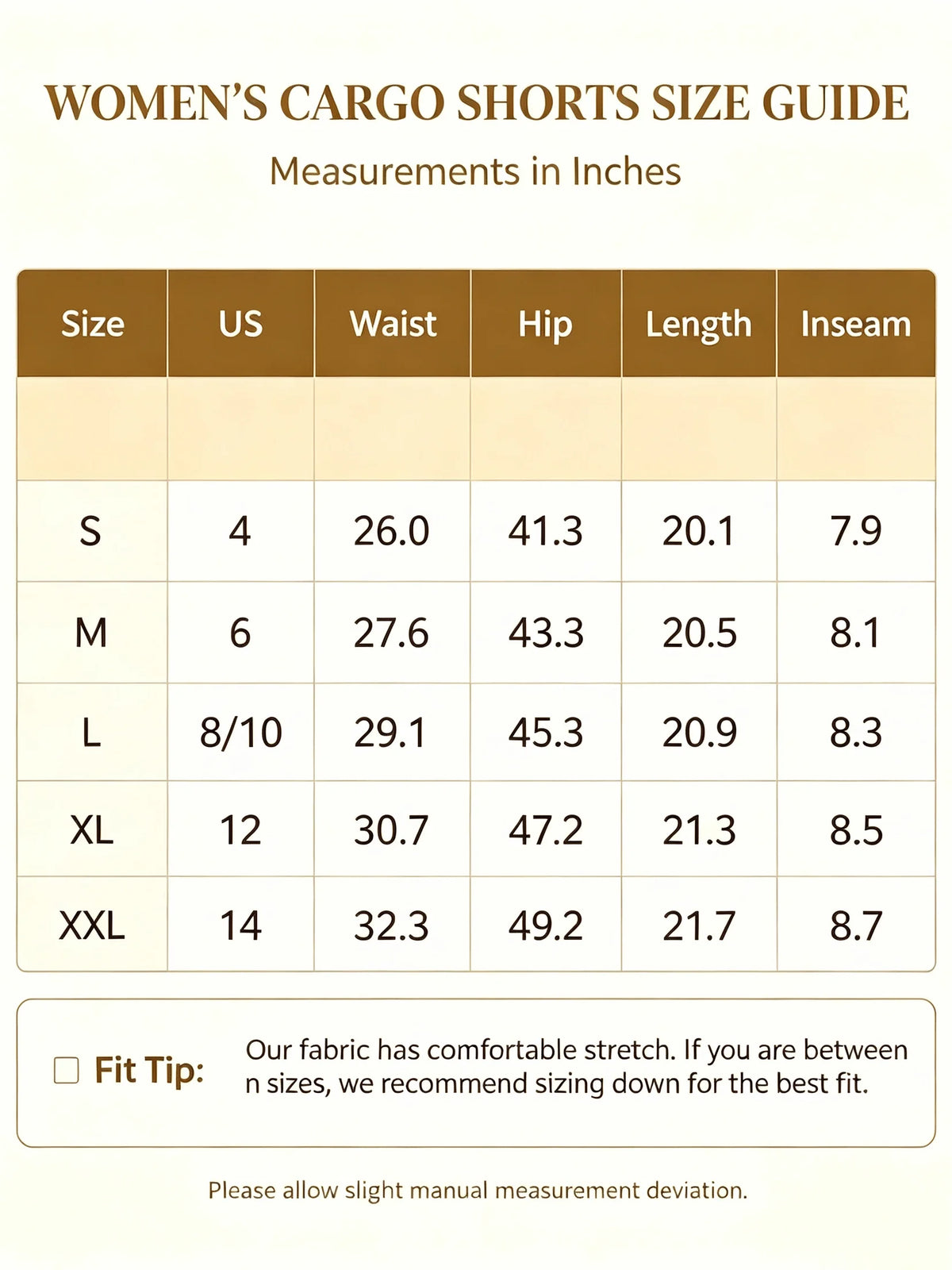 3pcs Women's Cargo Bermuda Shorts, Elastic Drawstring Waist Knee Length Shorts.