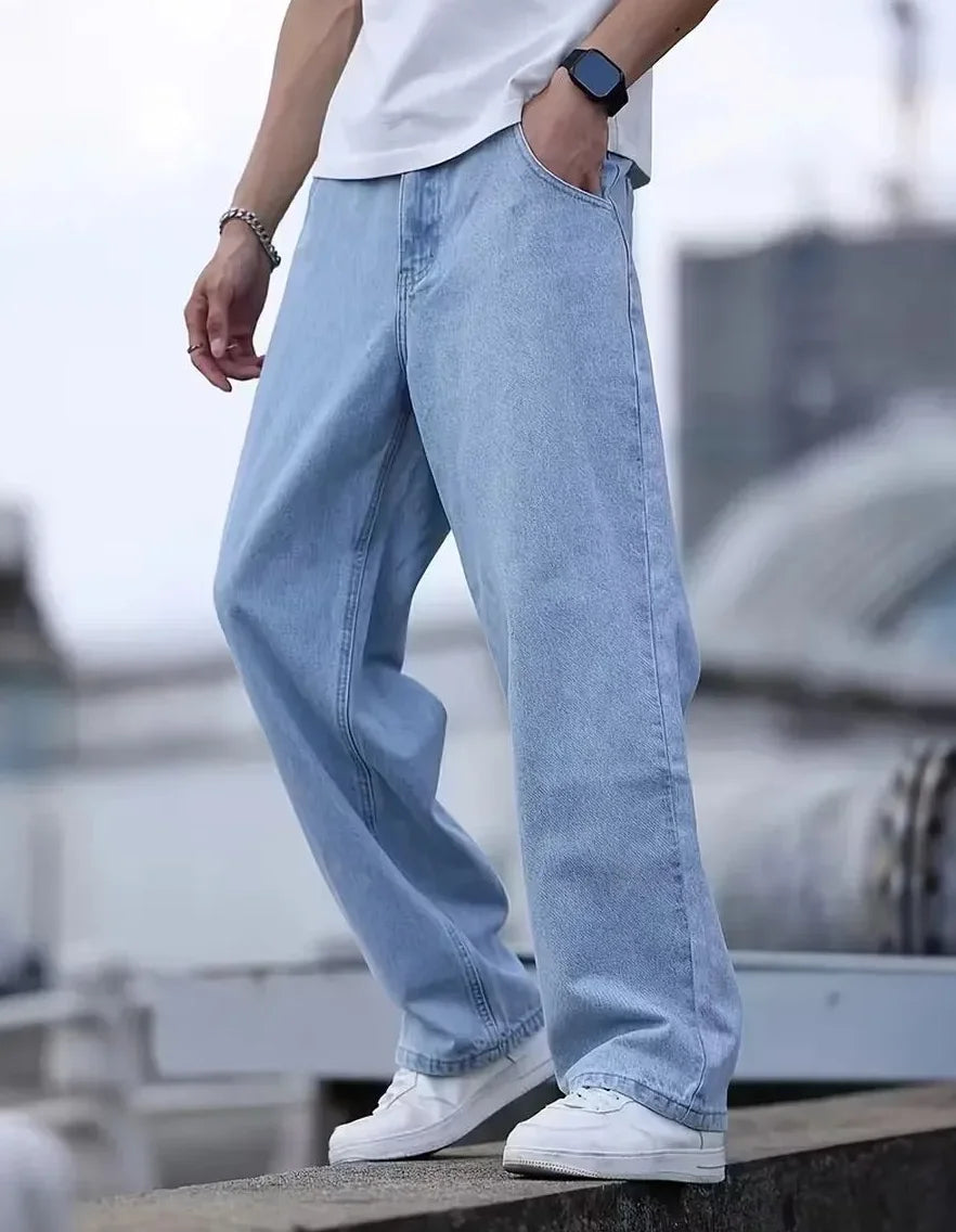 Men's Jeans, Soft and Comfortable Fabric, Straight-Leg Design, .