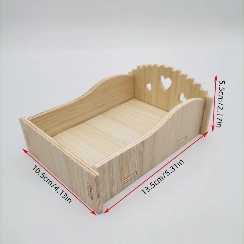 Bite resistant golden bear wooden toy swing hamster