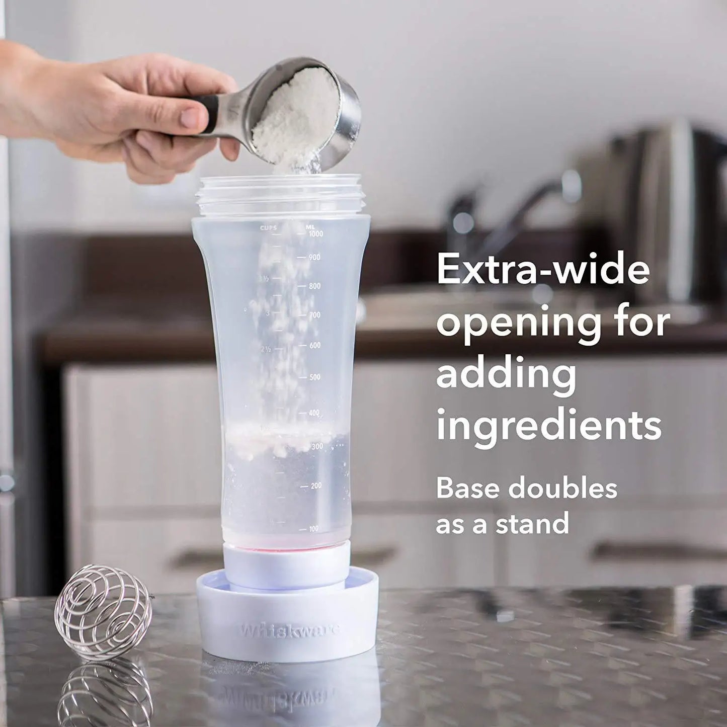 Pancake Batter Bottle Battler Mixer With Blender Ball Wire Whisk