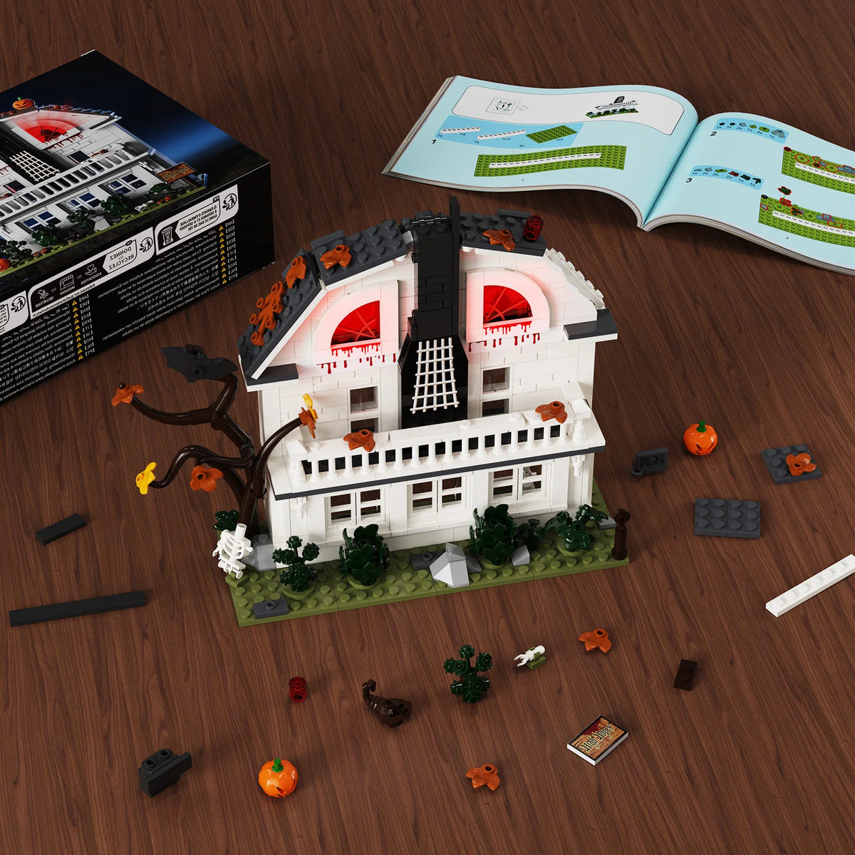 Amityville Horror House Building Blocks Set Horror Movie Haunted Manor Model .