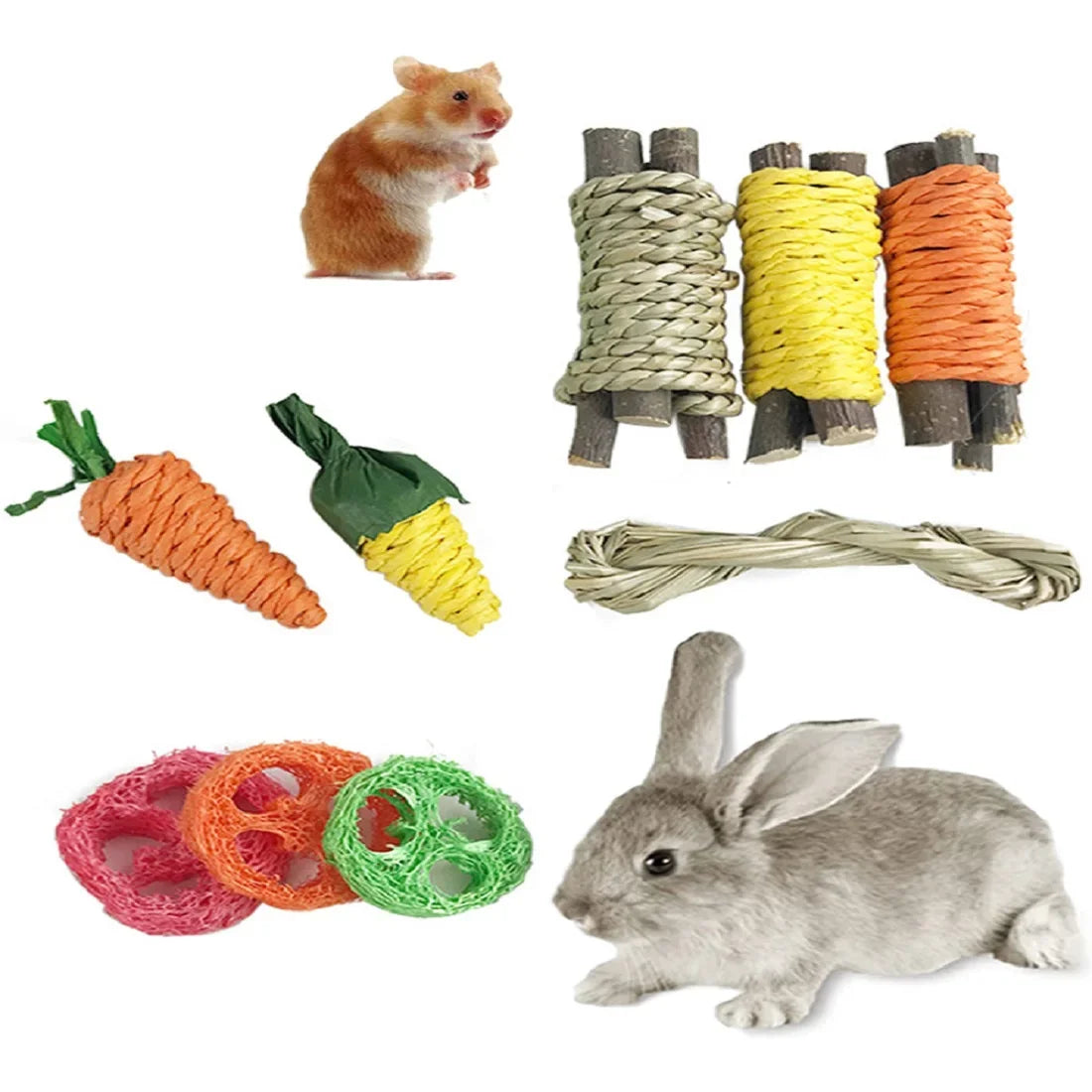 Pet Rabbit Guinea Pig Dragon ,Cat Fun Toy, Hamster Rabbit Rabbit Tooth Grinding