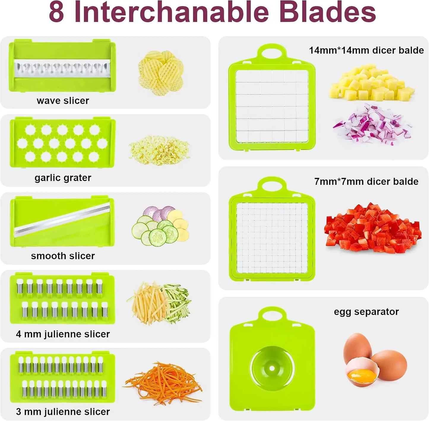 Upgraded Vegetable Chopper, Multi-Functional Easy
