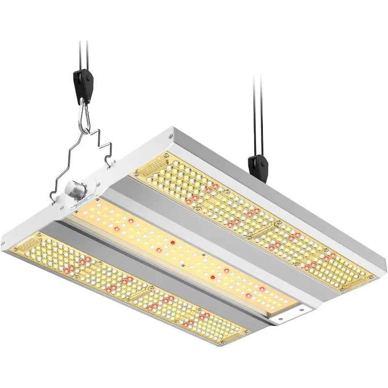 XS1500 Pro LED Grow Lights For Seed Starting Vegetables Bloom, New-gen Lens Dimming Daisy Chain Full Spectrum Grow