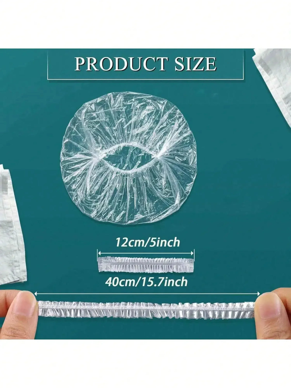 2026 100/50/10pcs Disposable Shower Caps, Waterproof Elastic Shower Caps, Thick Extra Large Elastic Shower Caps .