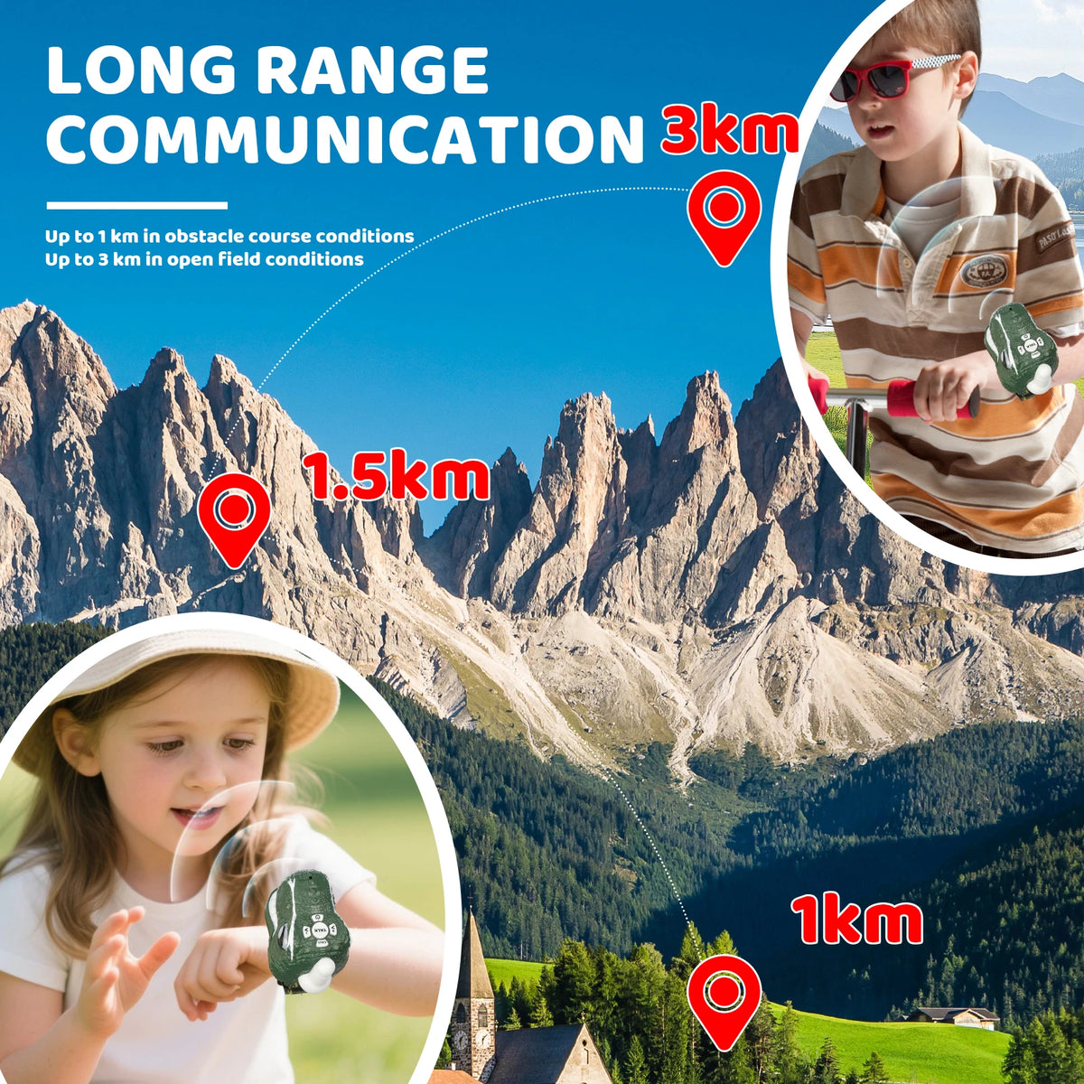 Dinosaur Toys Walkie Talkies for Kids 2 Pack, Wrist Walkie Talkie Watch Toys for Boys Girls Age 3-12, T-Rex Dino Watch Toys.