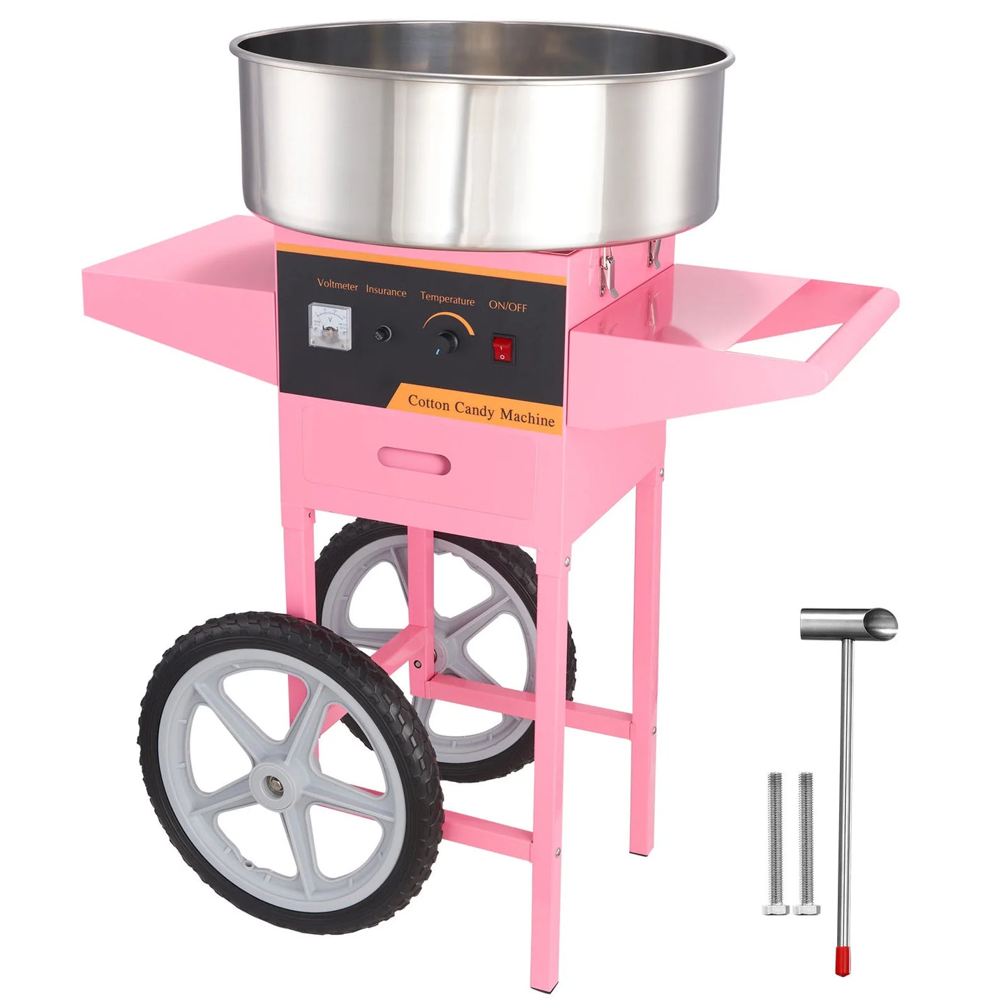 SucceBuy Electric Cotton Candy Machine with Cart 1000W Commercial Floss Maker .