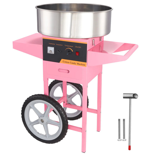 SucceBuy Electric Cotton Candy Machine with Cart 1000W Commercial Floss Maker .