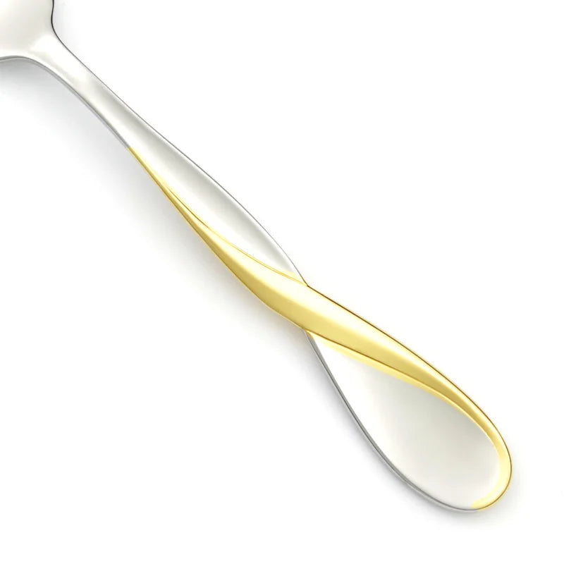 GOLDEN AQUARIUS Stainless Gold Accent Silverware .