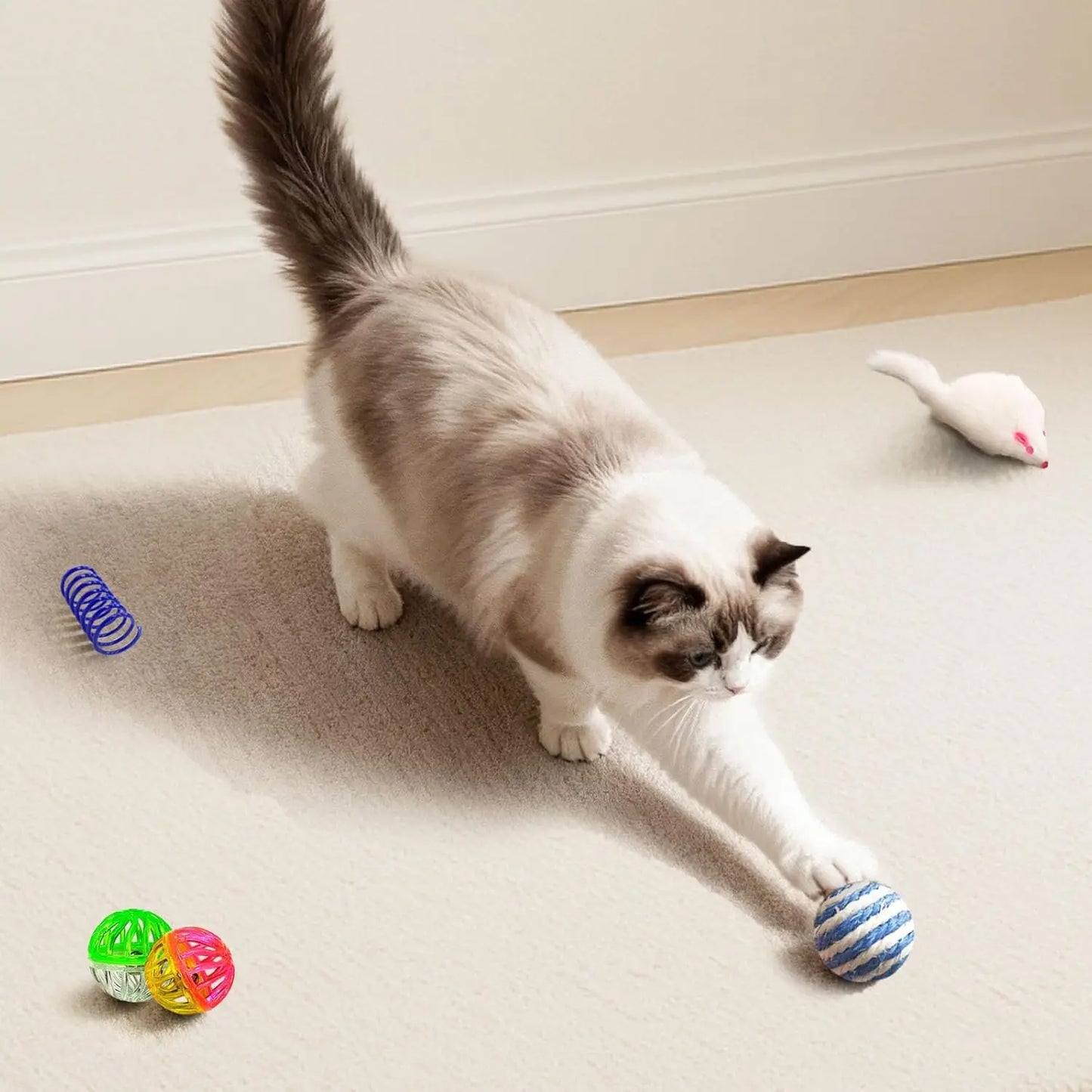 34 Pcs Interactive Cat Toys Set for Indoor Kittens