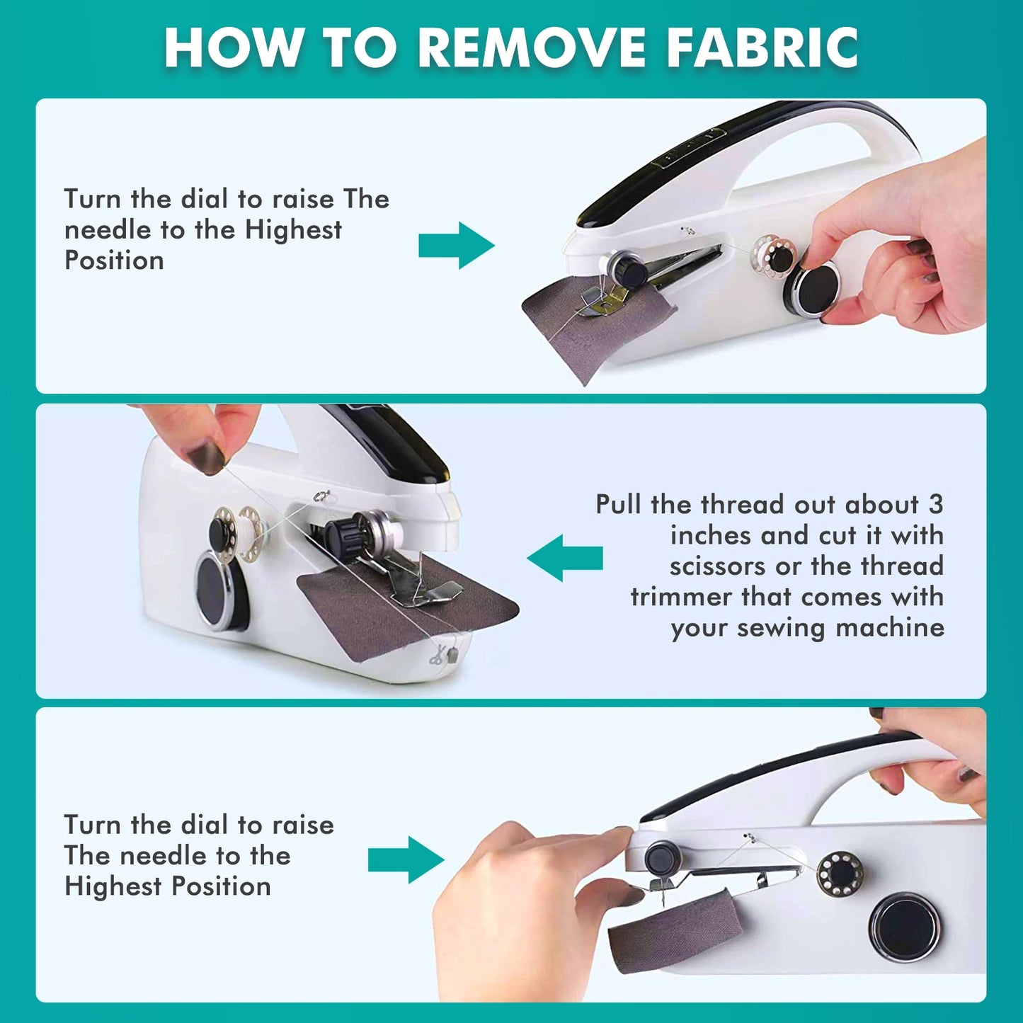 Mini Handheld Sewing Machine, Portable Electric Sewing Machine.