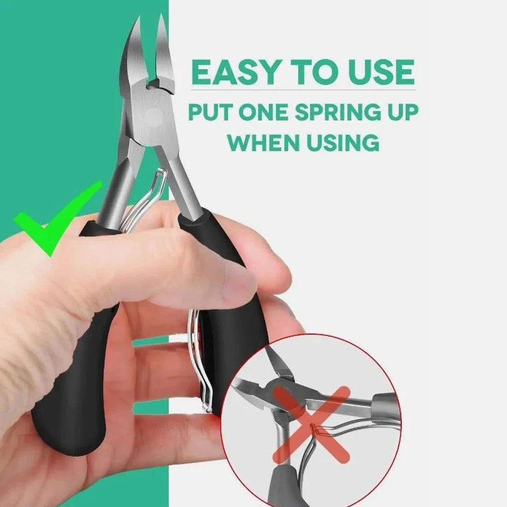 Professional Sharp Curved Blade Toe Nail Clippers For Thick Ingrown Toenails.