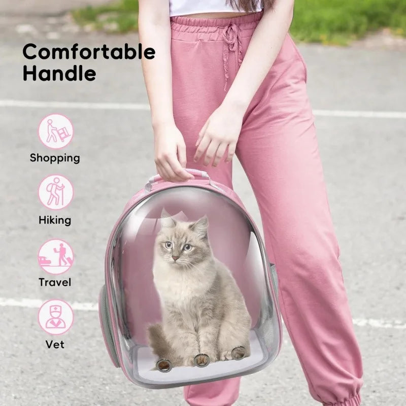 Pet Cat Carrying Bag Space Pet Backpacks Breathable Portable Transparent Backpack Puppy Dog Transport Carrier Space Capsule Bags