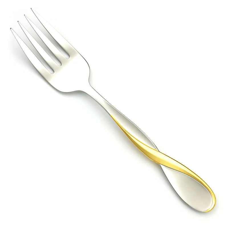GOLDEN AQUARIUS Stainless Gold Accent Silverware .