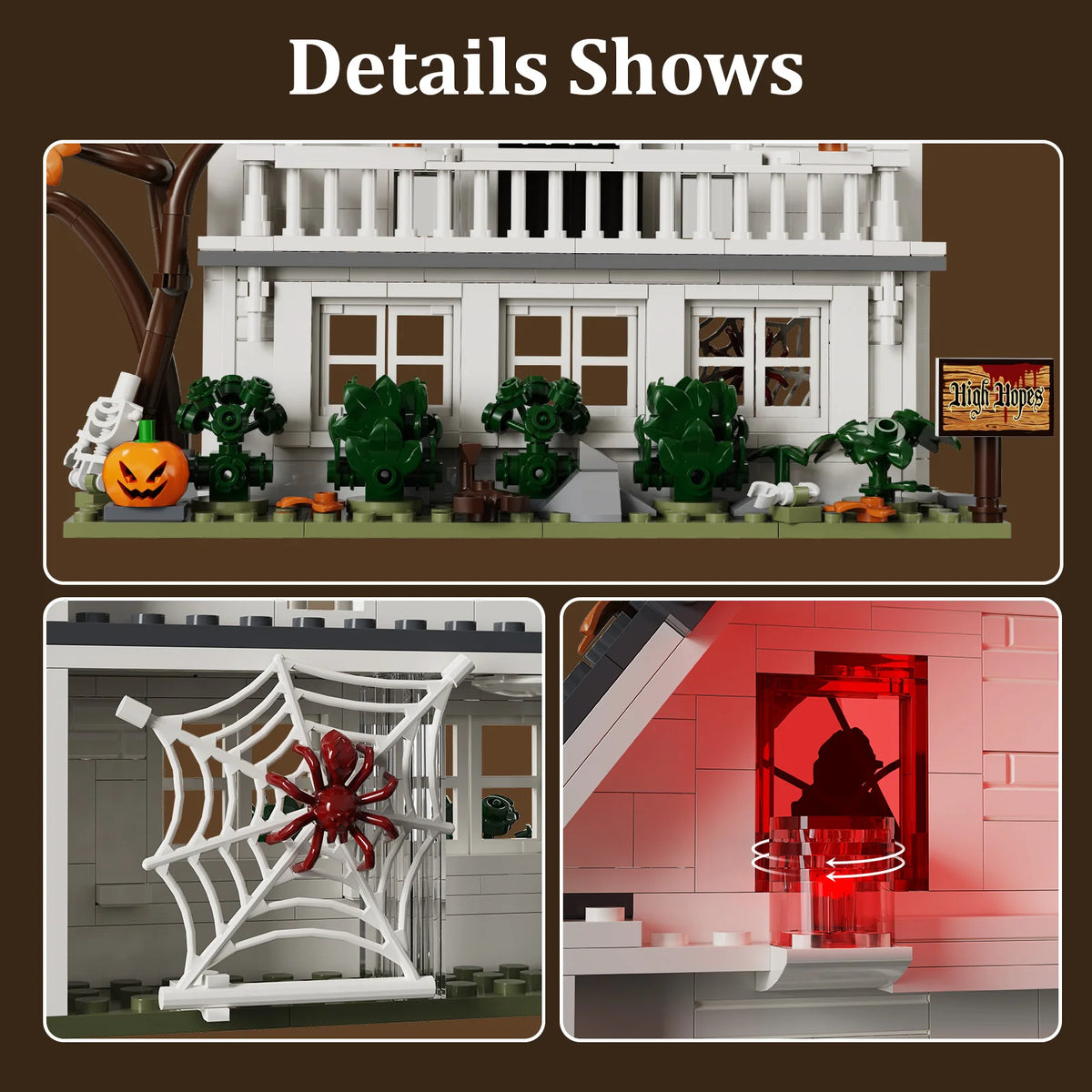 Amityville Horror House Building Blocks Set Horror Movie Haunted Manor Model .