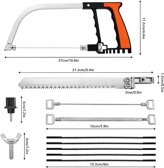 12Pcs Multifunction Handsaw Set: Hacksaw, Coping, Bow,.