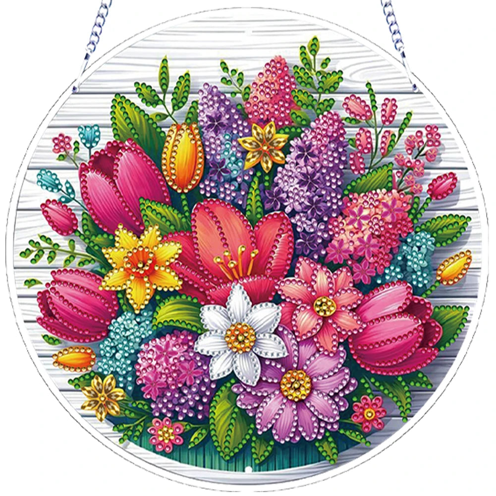 Flower Bird Theme Rhinestone Diamond Art
