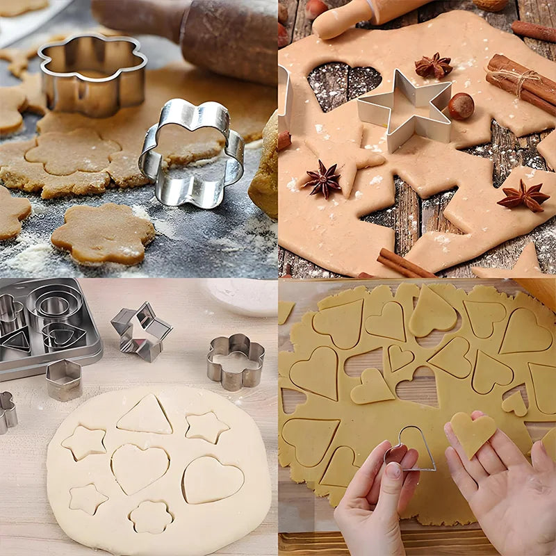 Stainless Steel Cookie Cutter Set  - Geometric Shapes