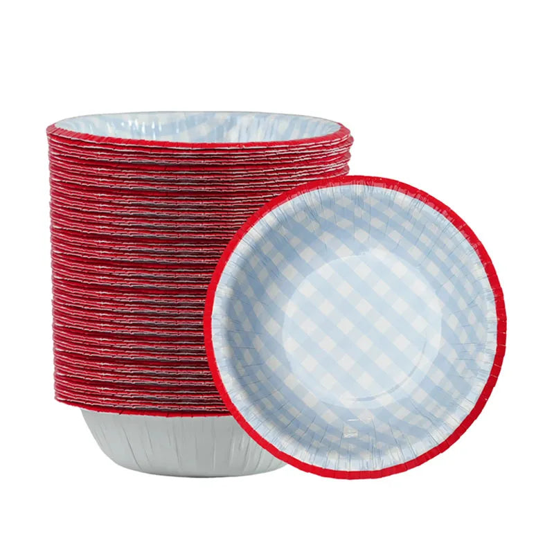 200ml Disposable Paper Bowls Microwave-Safe .Wood Grain Design.