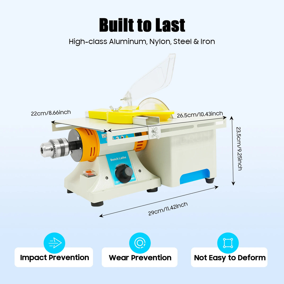 Table Saw 750W Woodworking Table Saws 110V Precision Cutting Grinding Polishing Machine Adjustable Chuck Stable Clamp
