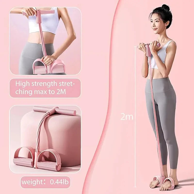1PC Home Fitness Resistance Bands Set - 4 Elastic Pull Ropes for Full Body Workout