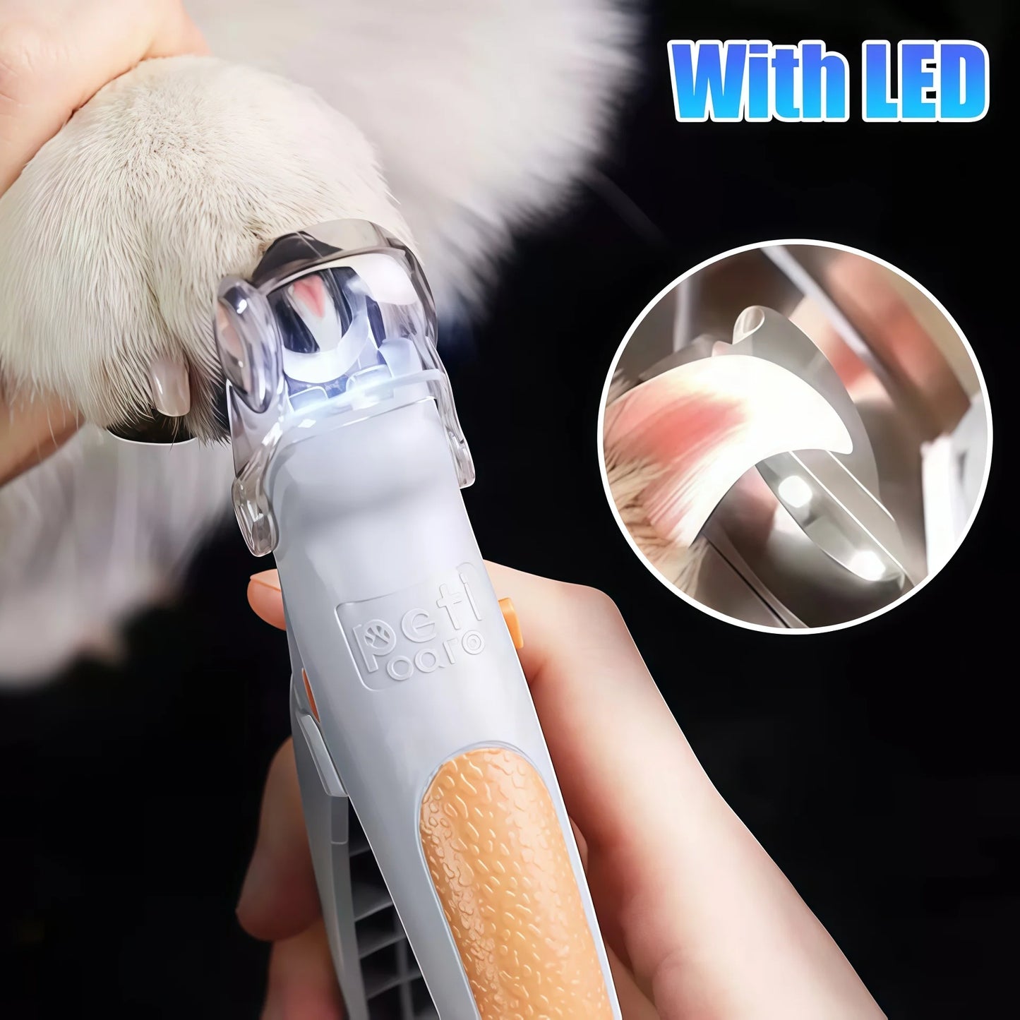 Professional Pet Nail Clipper Scissors With LED Light Cat Dog Nail Clipper