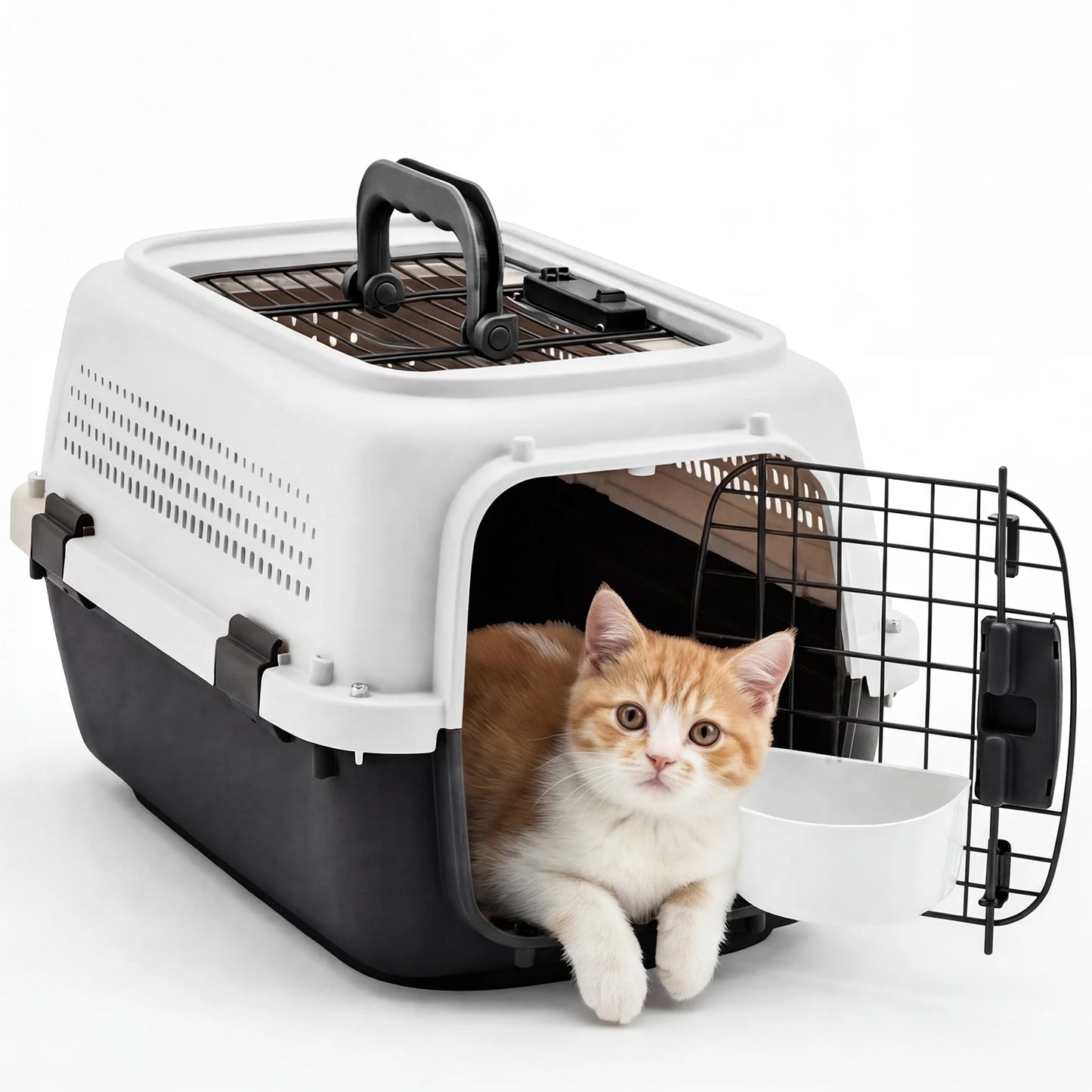 23Inch Pet Carrier for Small Dogs Cats  Front Top Load Wire Door .