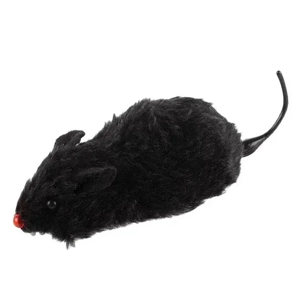 1Pc Funny Lifelike Plush Mouse Running Rat Toy for Cats