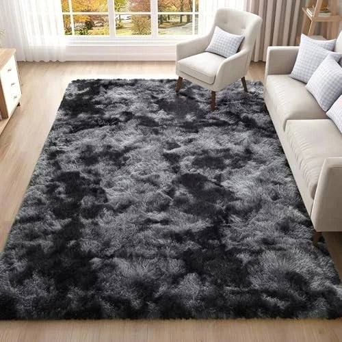 1pc Soft Long-hair Plush Carpet Rug Non-Slip Plush Fluffy Soft Furry.