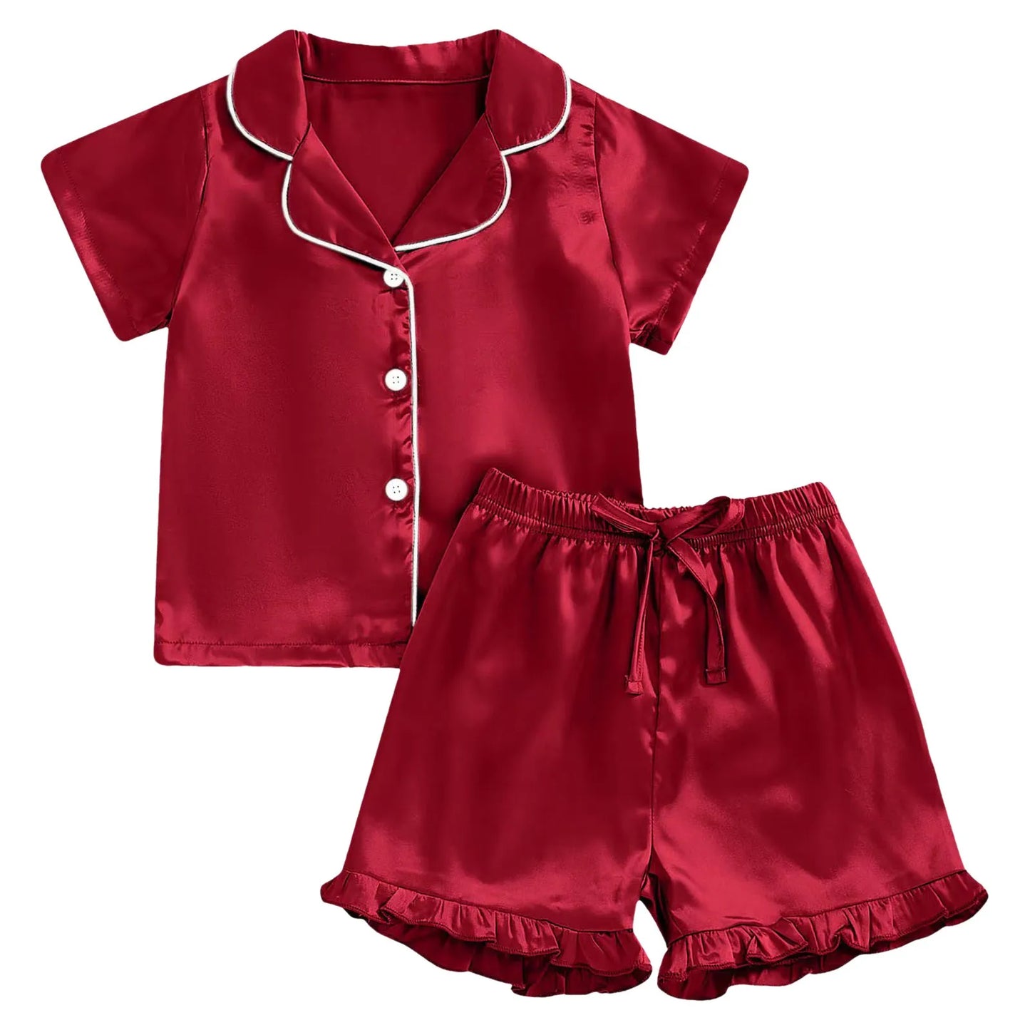 Baby Girl Warm Clothes Toddler Silk Pajamas  Slippers