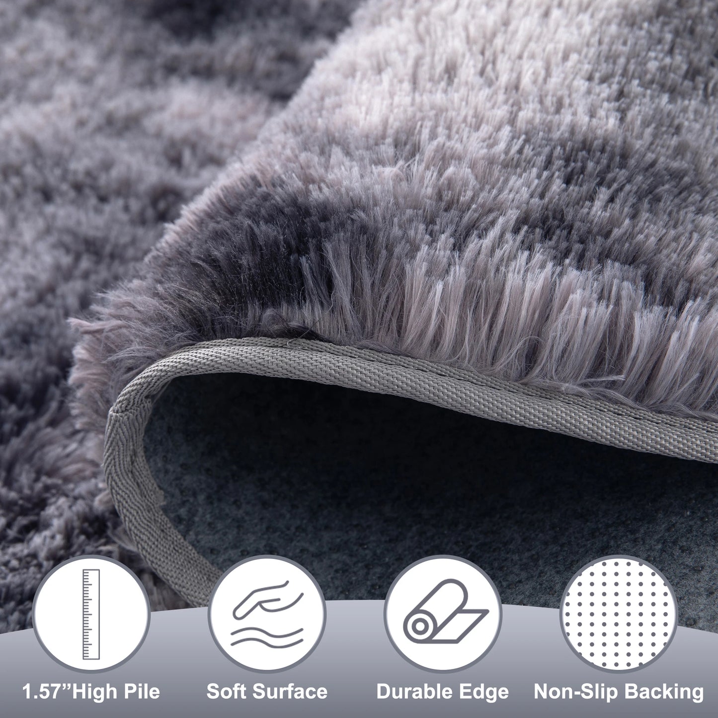 Fluffy Oval Rug Carpets . Warm Floor Mat Doormat Salon Pile Rug 80*160cm Plush Rug