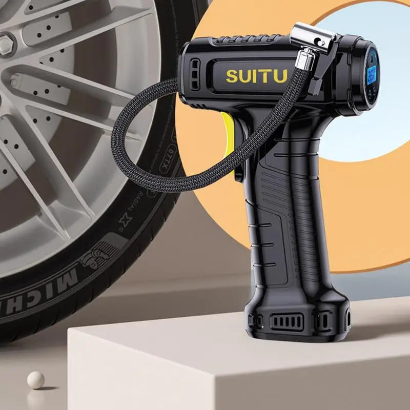 Portable Wireless Car Inflatable Pump 120W Electric Vehicle Tire Inflator.