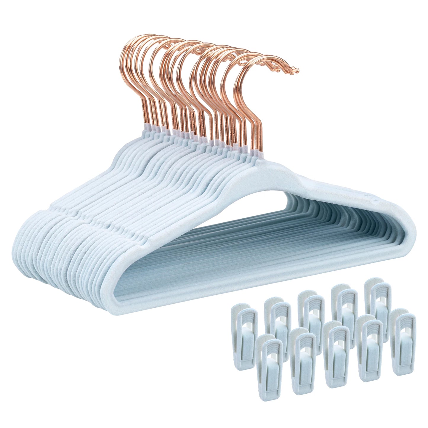 Baby Velvet Hangers 30/50 Pack - 11 Inch Premium Felt Non Slip Kids Hanger for Infant & Toddler Clothes.