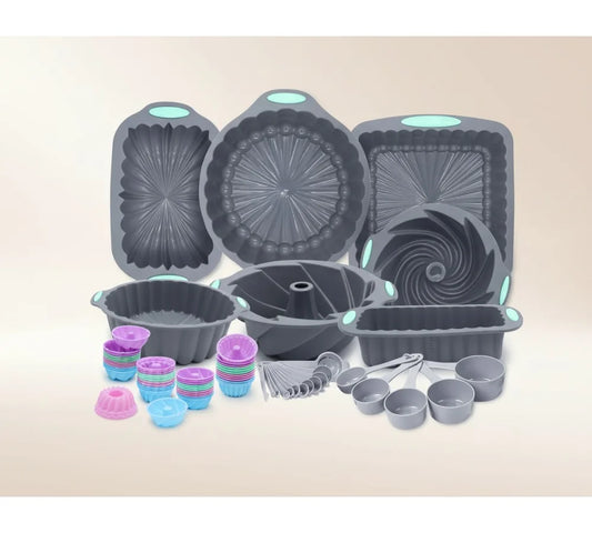 72-Piece Silicone Bakeware Set, Nonstick Oven Pans