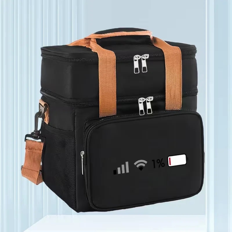 `Portable Insulated Lunch Cooler Tote Handbag, Reusable Thermal Storage Bag .