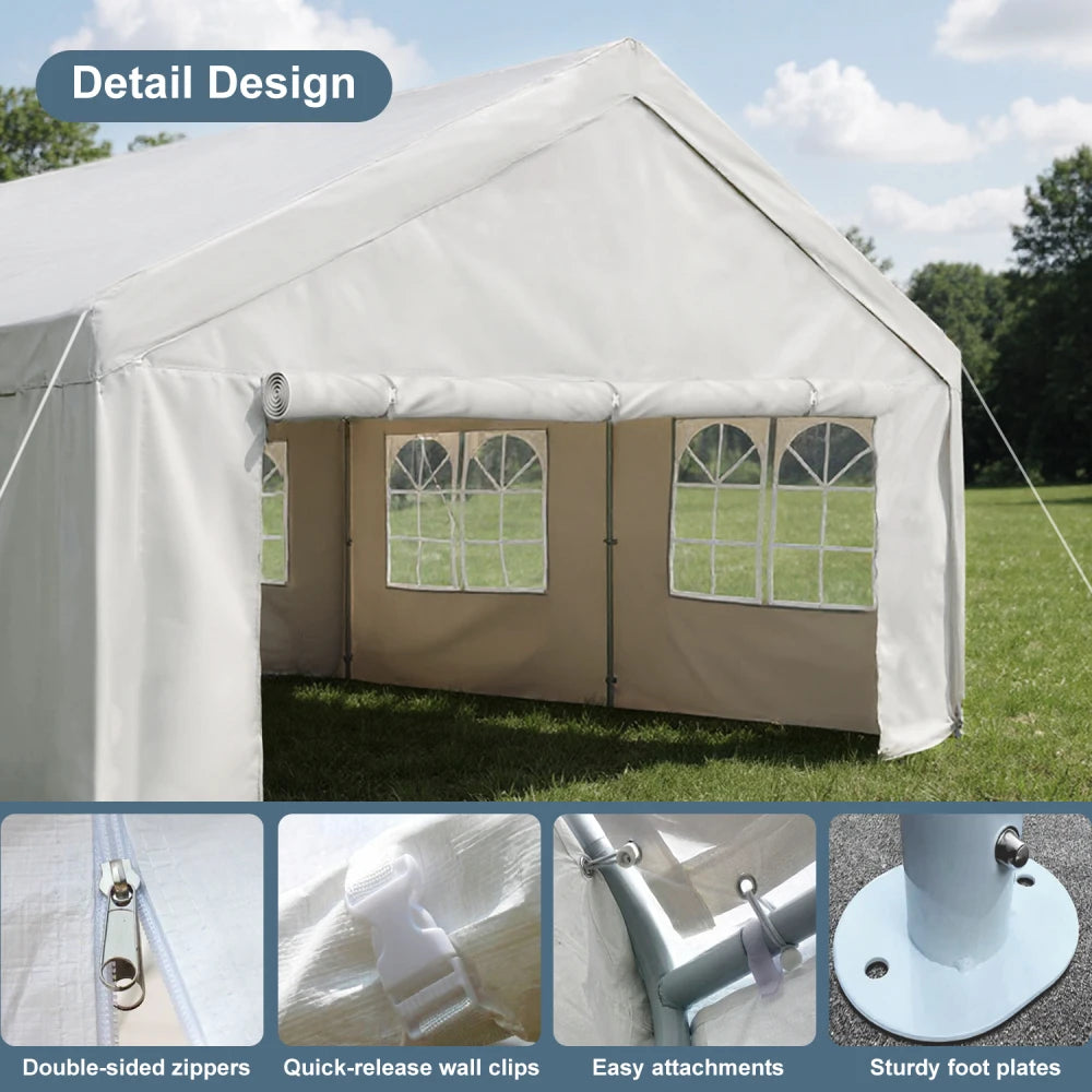 10'x20' Heavy Duty Waterproof Anti-UV  Outdoor Gazebo With Removable Sidewalls .