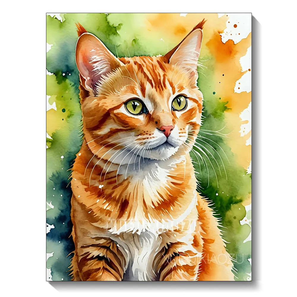 Watercolor Animal Series Diamond Painting Decoration Diy Full Rhinestone Eagle Raccoon Mosaic Cross Stitch Kit Gift