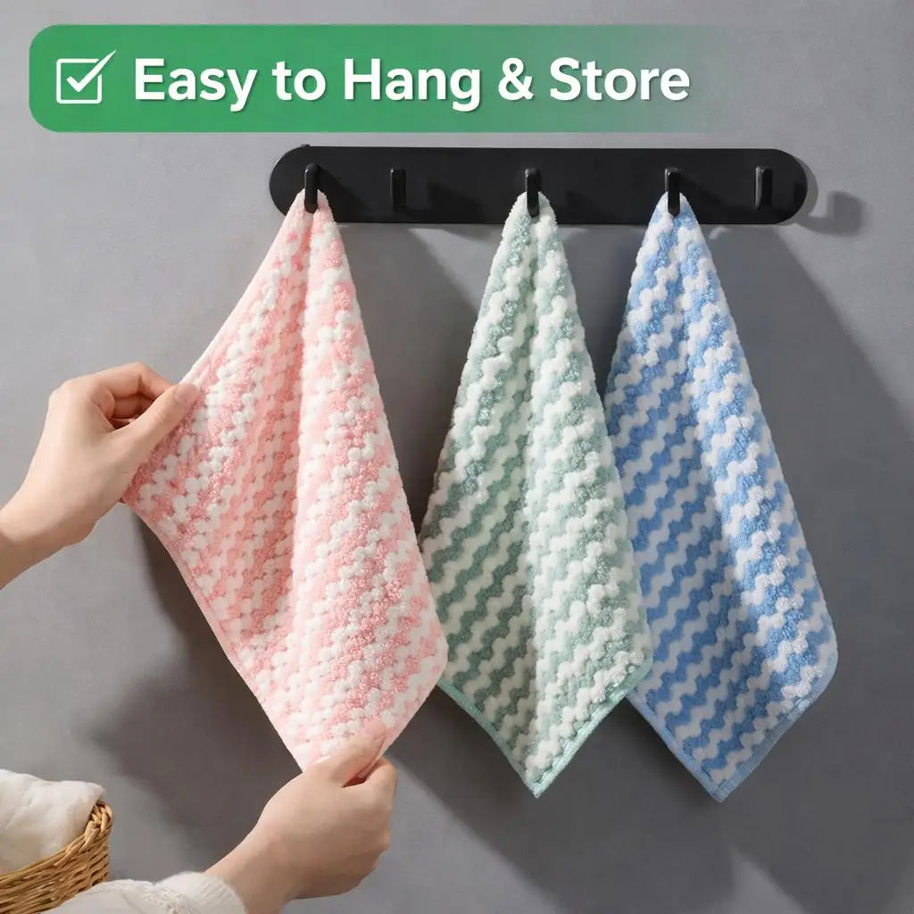 30-pack Non-stick, Sewage-resistant, Corrugated Microfiber Kitchen Cloths