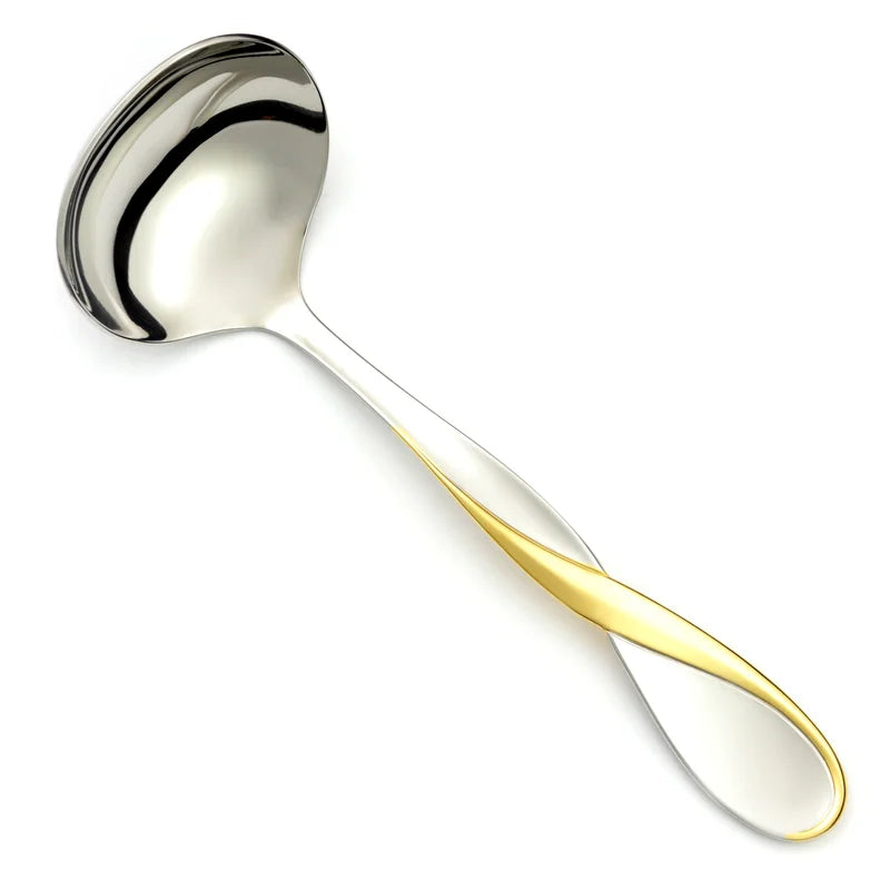GOLDEN AQUARIUS Stainless Gold Accent Silverware .