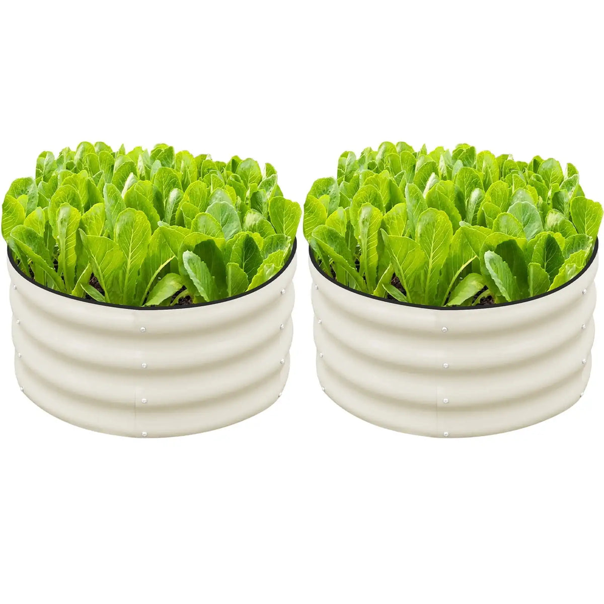 4‑Pack Galvanized Raised Garden Bed, 2×2×1ft Outdoor Planter Kit .
