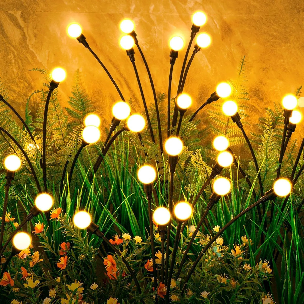 19.05ft Warm White USB- Curtain Lights with 8 Lighting  Garden Lights.