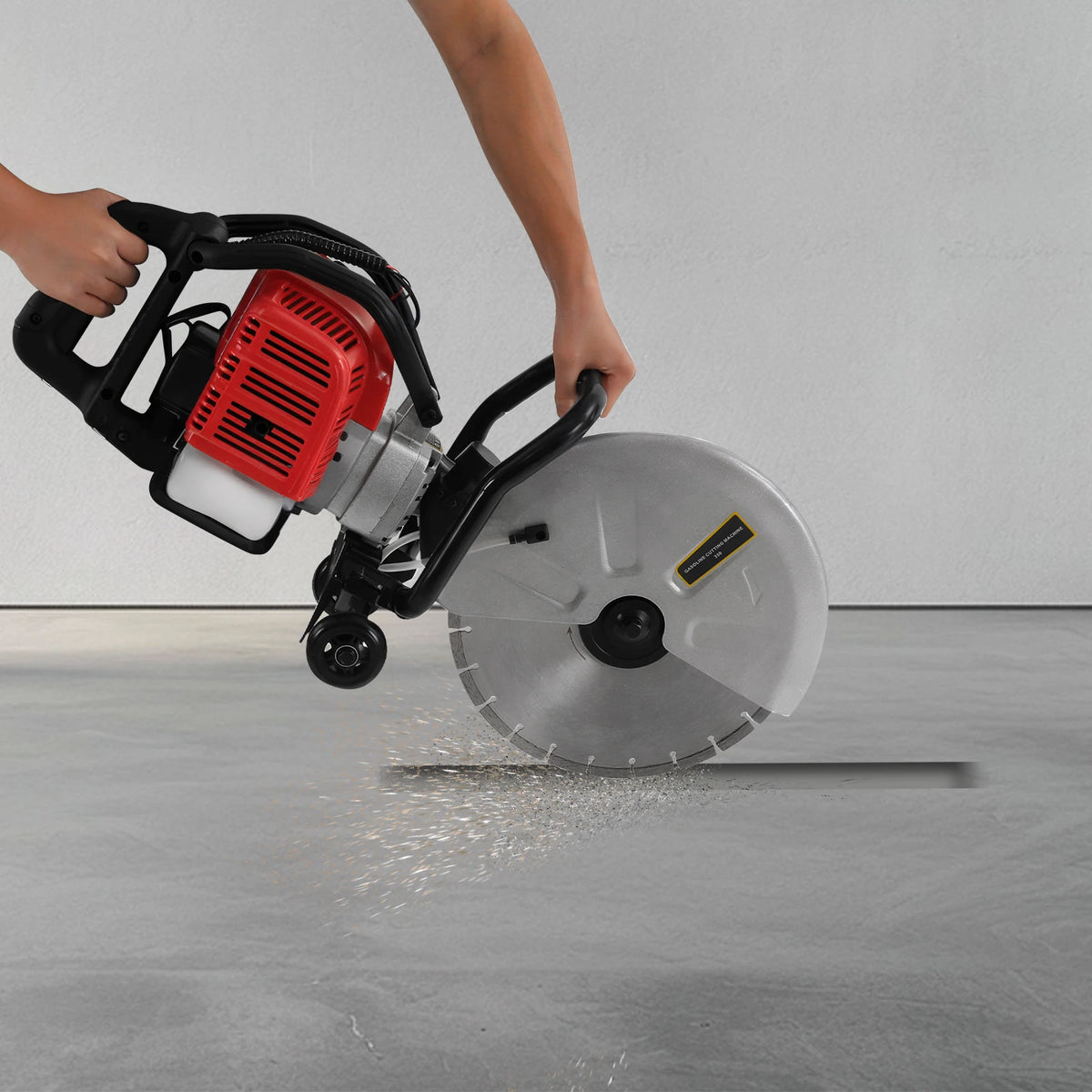 JH-350 Gas Concrete Cutting Saw with 52cc 1400W, 350mm Masonry Saw for Asphalt, Granite and Porcelain