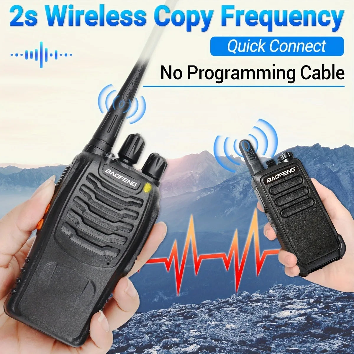 Baofeng 6/8Pcs BF 888S Walkie Talkie UHF 400 470MHz Long Range Two Way Ham Radios Transceiver .