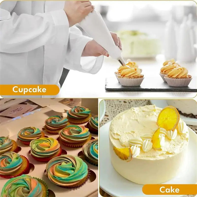 Silicone Piping Bags and Tips Set Cake