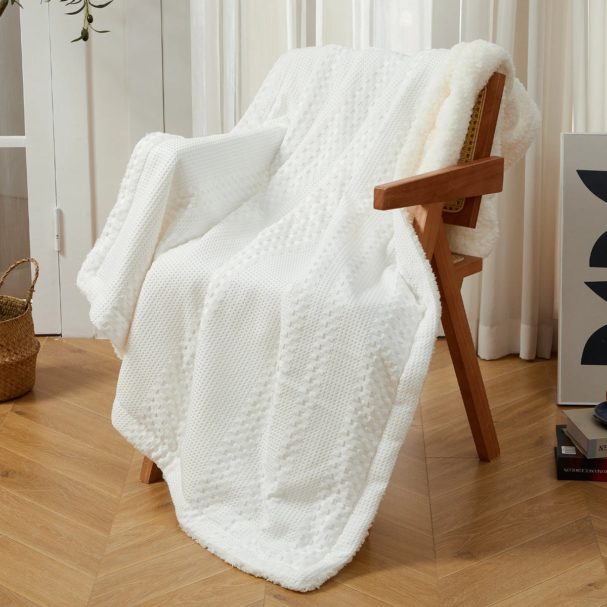 84*90 in Heated Throw Blanket Waffle Sherpa Electric Heating Blanket for Cozy Warmth 50x60 in Gray Queen/King Size