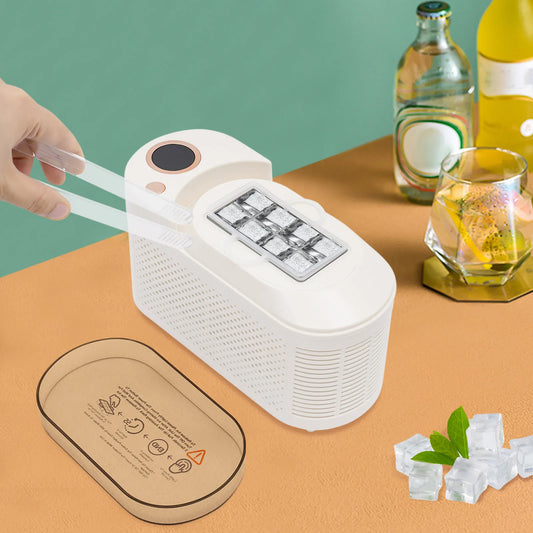 120W Portable Small Ice Maker, . 8 Cubes Compact  Ice-making .