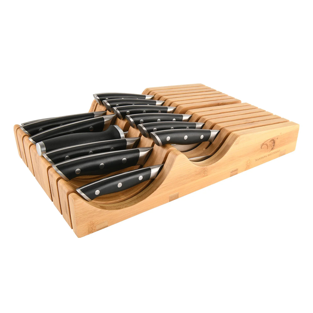 14 Pieces VG10 Damascus Steel Kitchen Knife Set Black Handle .