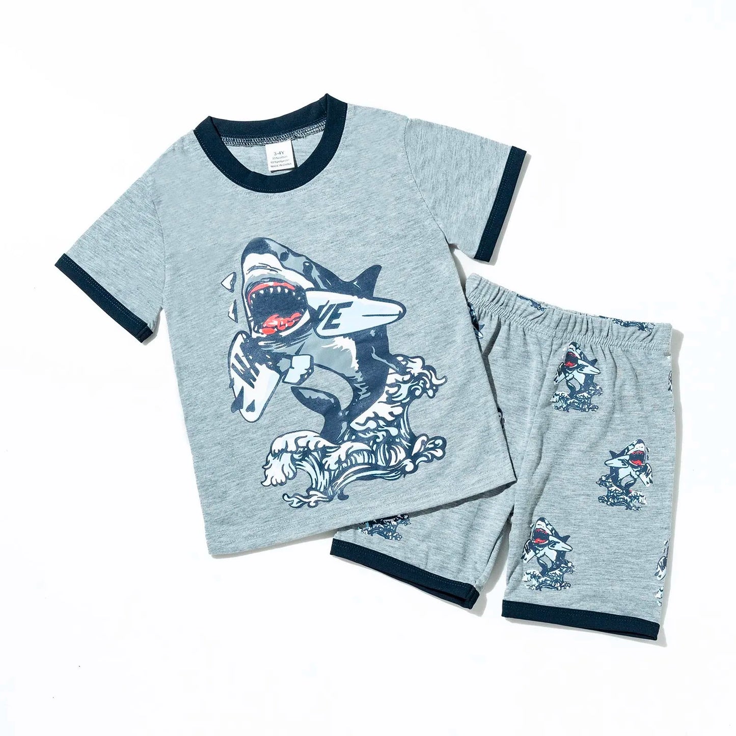 Toddler Baby Boy Pajamas Sets Summer Cotton Children Pyjama Short Cute Airplane Toys Pj For Kids Clothes Toddlers Boys Clothing